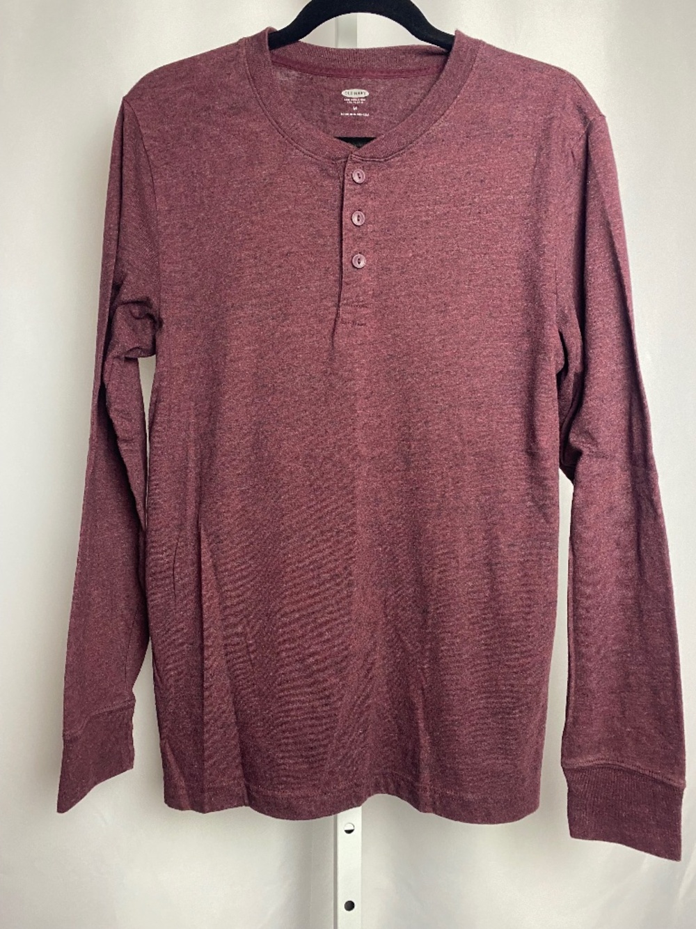 Old Navy Menʻs Long Sleeve 3 Button Placket Henley T-shirt Medium